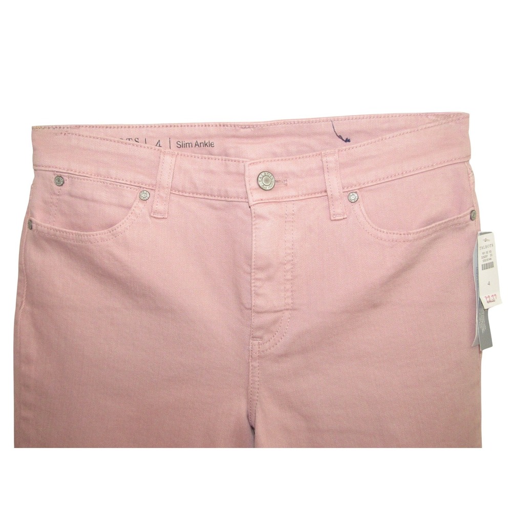 Talbots Flawless Slim Ankle Jeans in Dusty Blush Pink sz 4 NWT - Picture 4 of 8